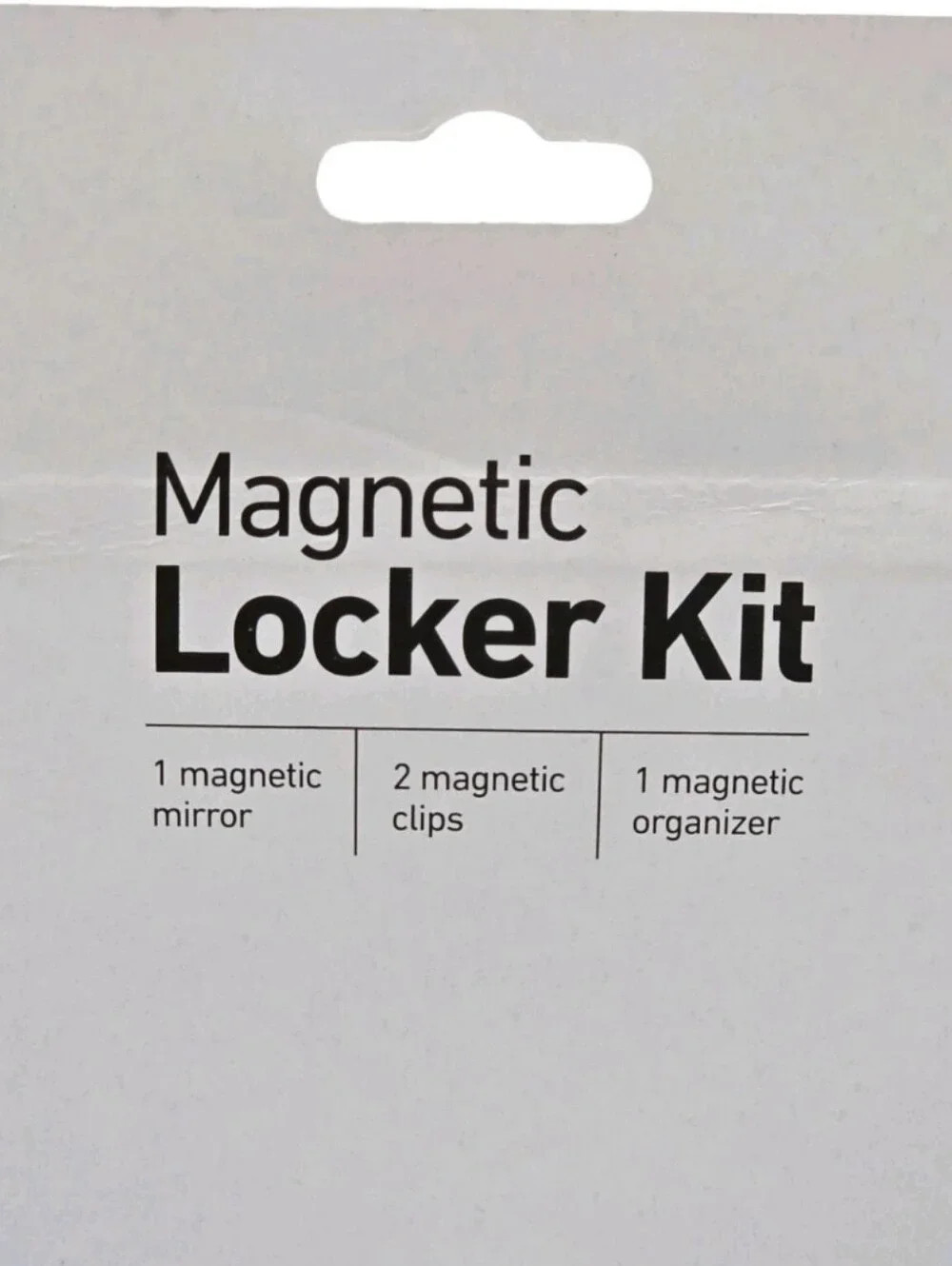 Wexford 4pc Locker Kit Magnetic Black Organizer, Mirror & 2 Clips Office NEW